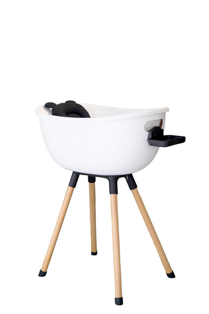 Babu Bath Luxury Baby Bathtub with Wooden Stand – 3-Stage Convertible, Ergonomic & Back-Saving Design
