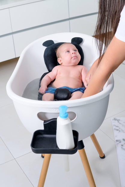 Babu Bath Luxury Baby Bathtub with Wooden Stand – 3-Stage Convertible, Ergonomic & Back-Saving Design