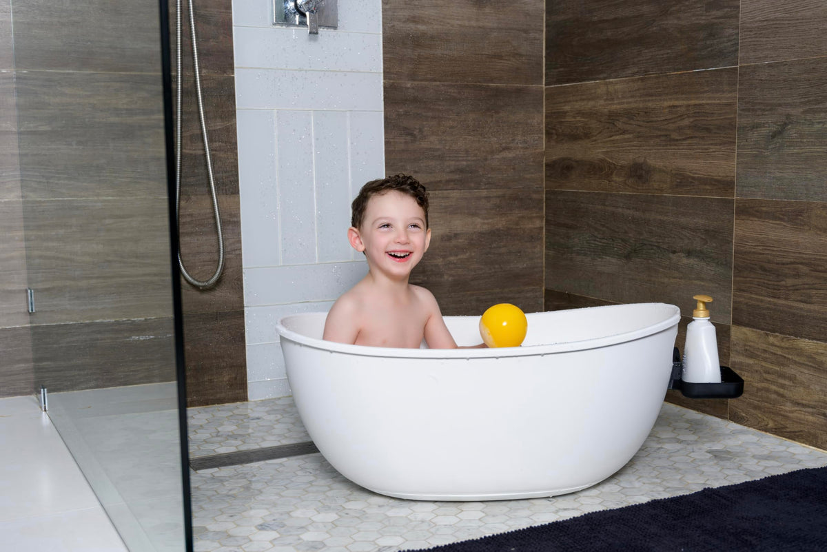 Babu Bath Luxury Baby Bathtub with Wooden Stand – 3-Stage Convertible, Ergonomic & Back-Saving Design